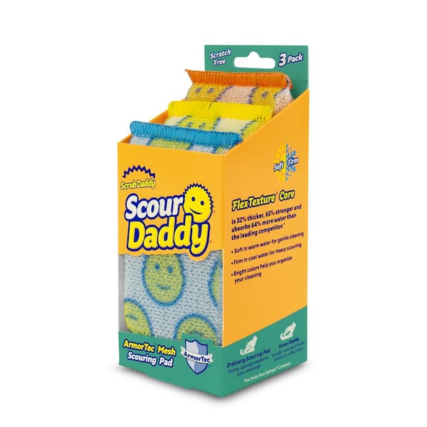 Scrub Daddy Scour Daddy Scratch Free Scouring Pad (3-Count) SCRDDY3CT - The  Home Depot