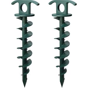 10 in. Spiral Ground Anchor for Yard (2-Pack)