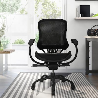 Ron Regular Black Mesh Ergonomic Office Chair With Adjustable Height