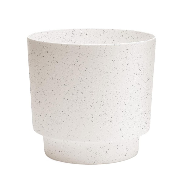 Vigoro 14 in. Elise Medium Beige Textured Resin Planter (14 Vigoro 14 in. Elise Medium Beige Textured Resin Planter (14