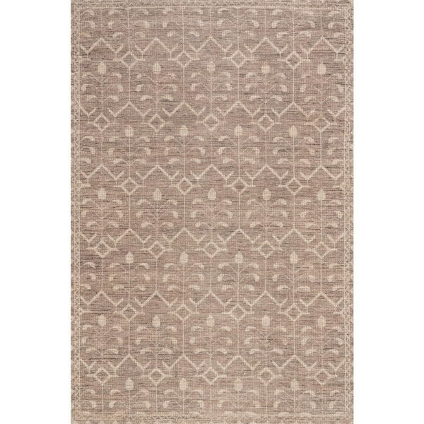 Ohzye Transitional Floral and Paisley Brown 4 ft. x 6 ft. Indoor Area Rug