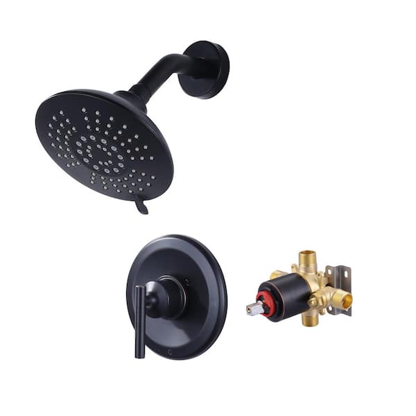 Single Handle 5-Spray Wall Mount Shower Faucet 1.8 GPM with Pressure Balance in Oil Rubbed Bronze