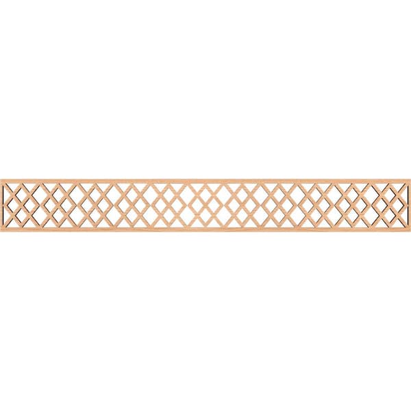 Ekena Millwork Hadley Fretwork 0.375 in. D x 46.5 in. W x 6 in. L Hickory Wood Panel Moulding