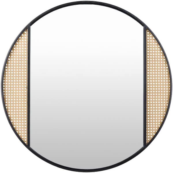 Livabliss Mei 30 in. H x 30 in. W Black Framed Decorative Mirror