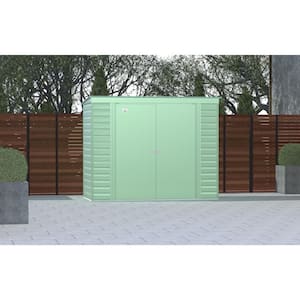 Select 8 ft. W x 4 ft. D Sage Green Metal Shed (28 sq. ft.)