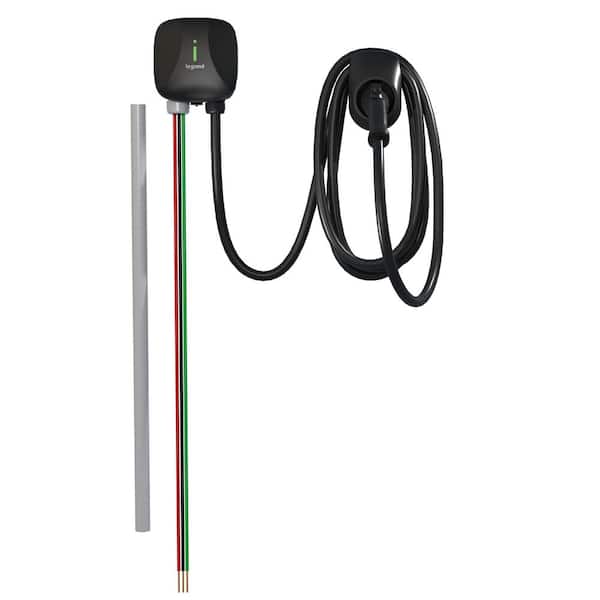 Legrand Hardwire 48 Amp 11.5kW Level 2 EV Charger for Home, Indoor/Outdoor, Black