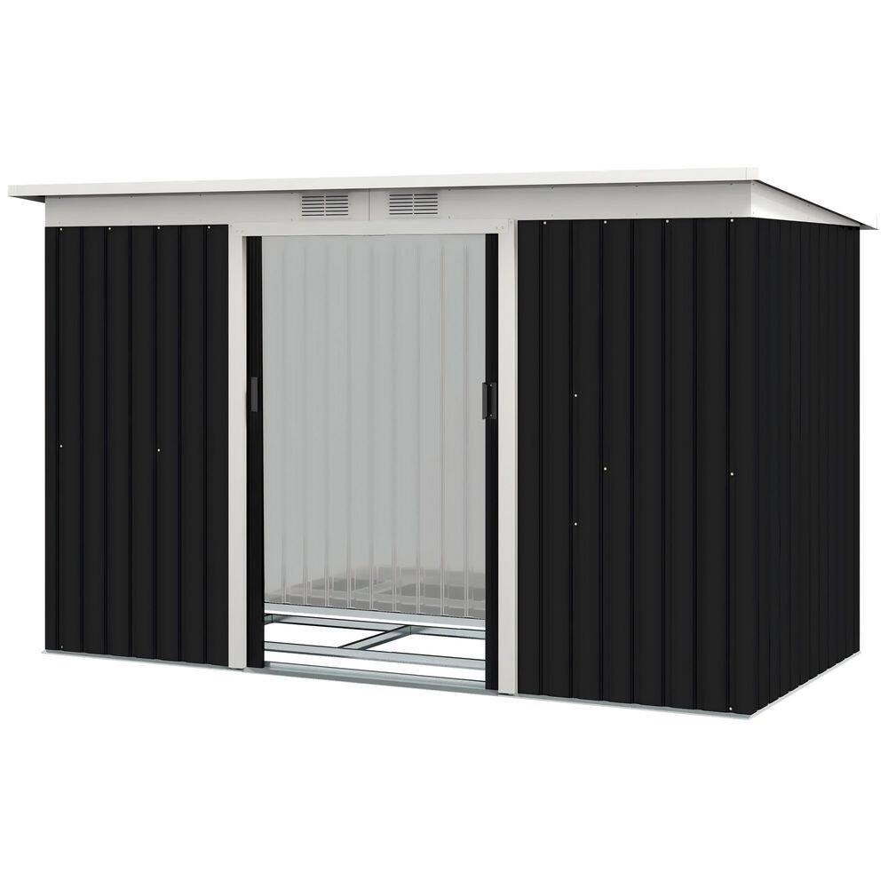 9 ft. W x 4 ft. D Gray Metal Garden Shed for Outdoor Use (36 sq. ft. ) price history on PriceWatchPro