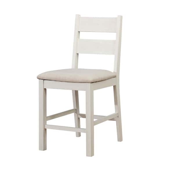 Furniture of America Goss White Counter Height Dining Chair (Set of 2)