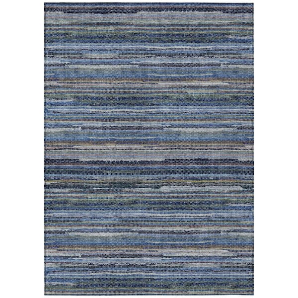 Chantille Machine Washable Indoor/Outdoor Abstract ACN2717 Blue 9 ft. x 12 ft. Area Rug