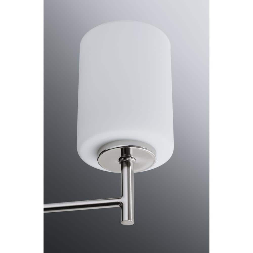 Black Steel Two-Tier 9-Light Chandelier with White Shades