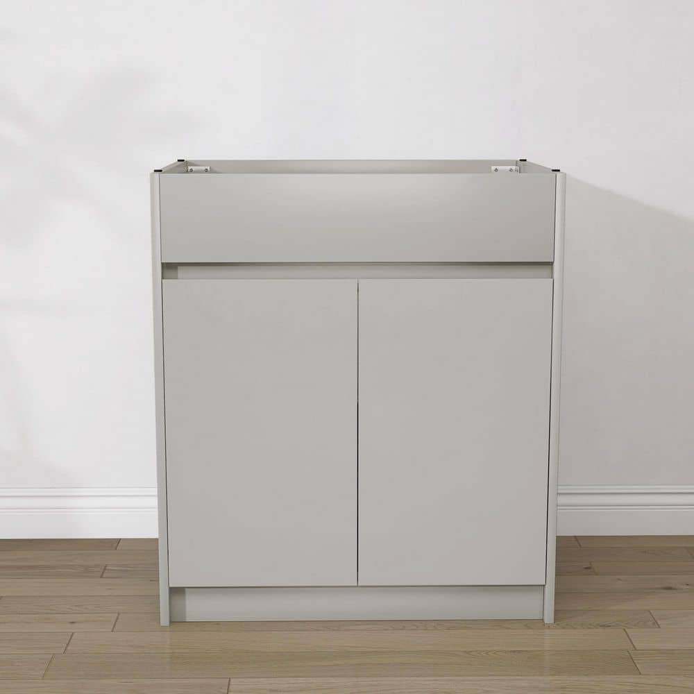 29.5 in.x 22.4 Honeycomb Aluminum Freestanding Kitchen Cabinet Bath Vanity Cabinet without Top in Light Grey Unassembled price history on PriceWatchPro