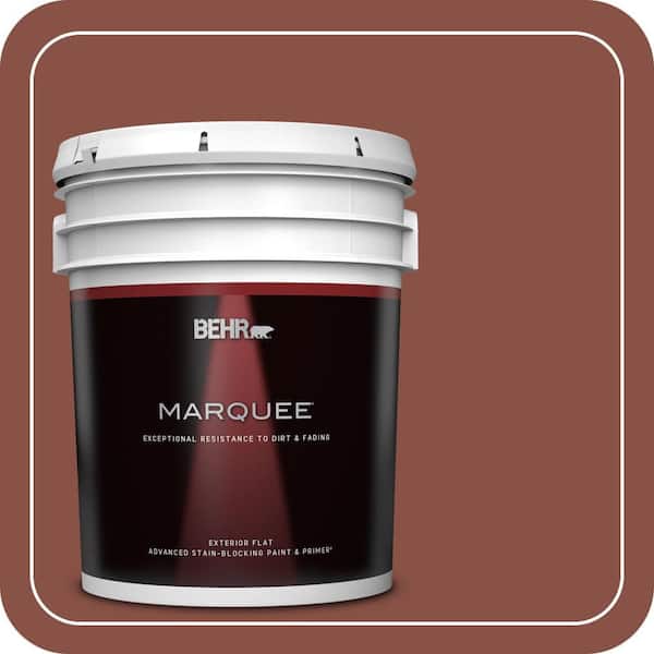 BEHR MARQUEE 5 gal. #PPU2-18 Spice Flat Exterior Paint & Primer