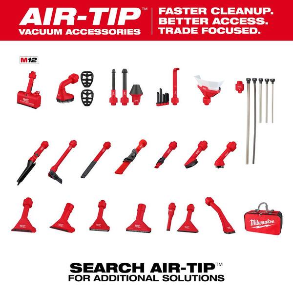 Milwaukee - AIR-TIP 1-1/4 in. - 2-1/2 in. Dust Collector Wet/Dry Shop Vacuum Attachment (1-Piece)