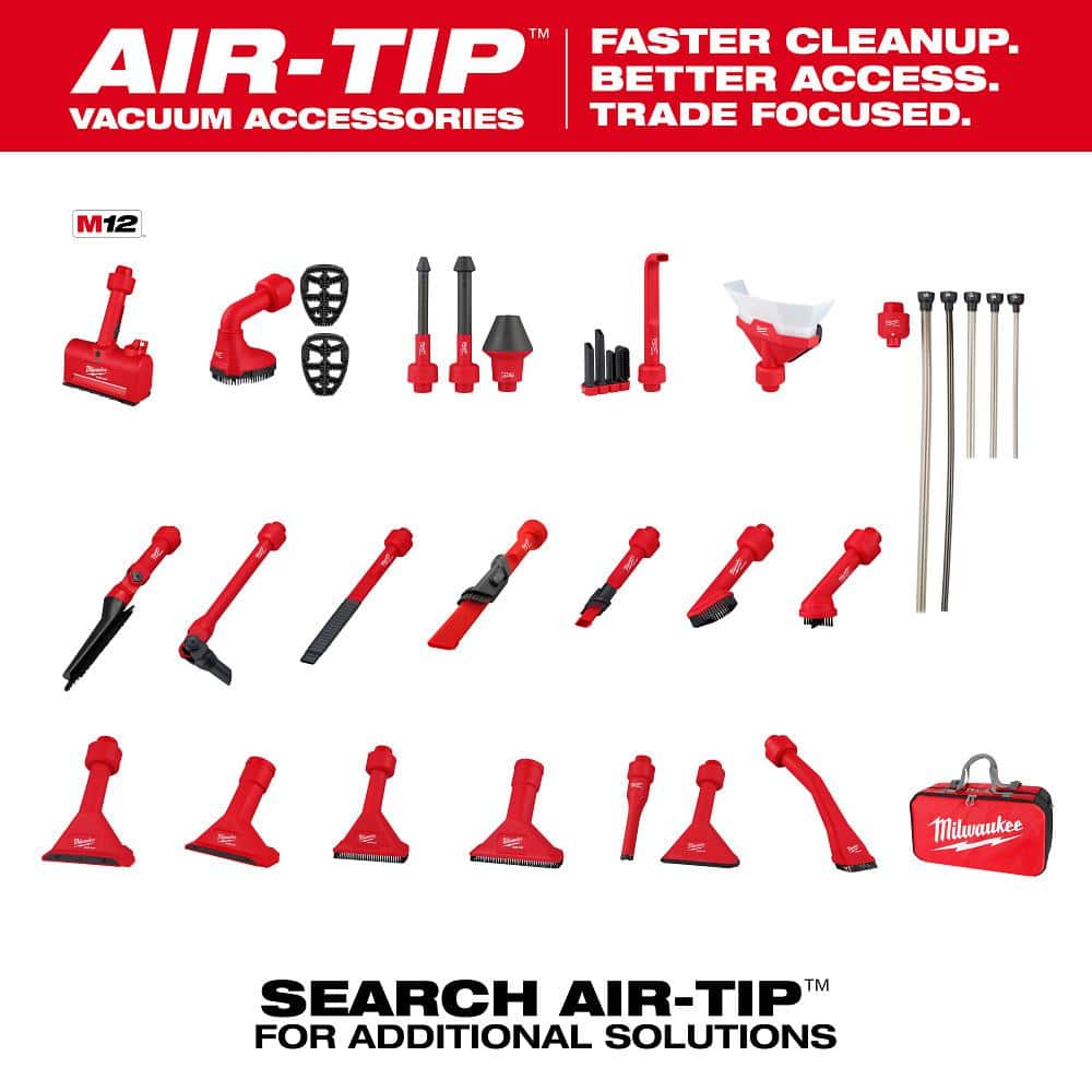 Milwaukee AIR-TIP Red Plastic Cross Brush Tool