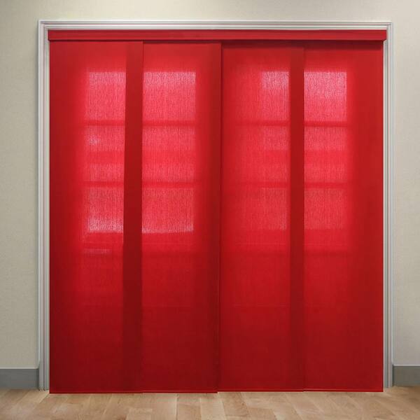 Chicology Panel Track Blinds Allure Crimson    Cordless Light Filtering Adjustable with 22 in Slats Up to 80 in. W x 96 in L