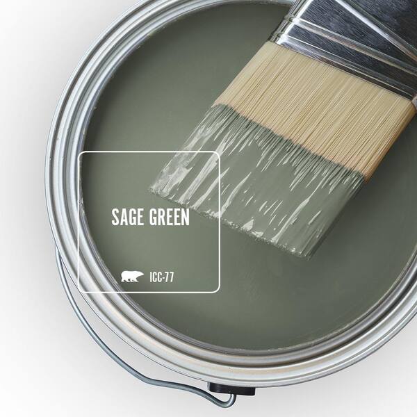 BEHR MARQUEE 1 gal. #ICC-77 Sage Green Flat Exterior Paint & Primer 445301  - The Home Depot