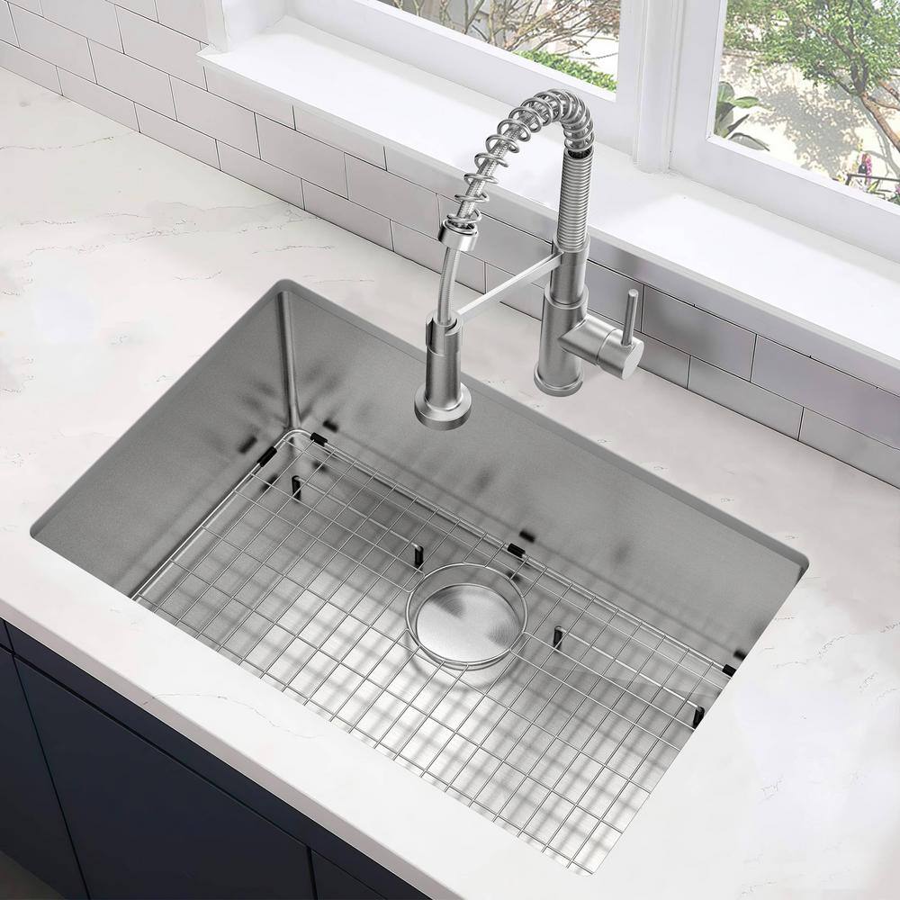 Modena 28-Inch Rectangular Stainless Steel Single Bowl Undermount Kitchen Sink