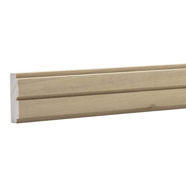 . 4375 in. D x 1.5 in. W x 92 in. L Unfinished Poplar Wood Tova Panel Moulding