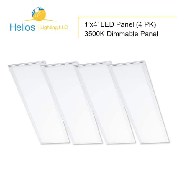 1 ft. x 4 ft. Dimmable Integrated LED Flat Panel Light 4 Pack