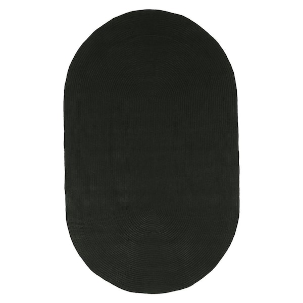 SUPERIOR Braided Black 5' x 8' Reversible Indoor/Outdoor Area Rug