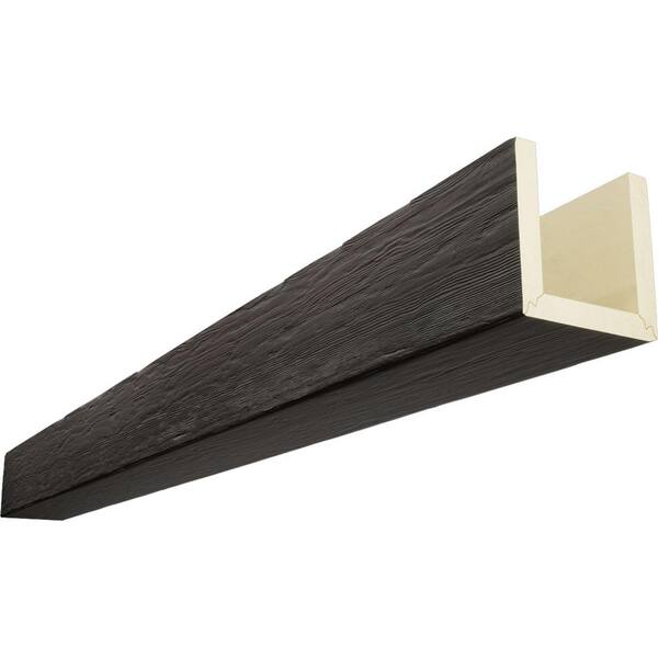 Ekena Millwork Timberthane 10 in. x 12 in. x 8 ft. 3-Sided (U-Beam) Rough Sawn Hickory Faux Wood Ceiling Beam