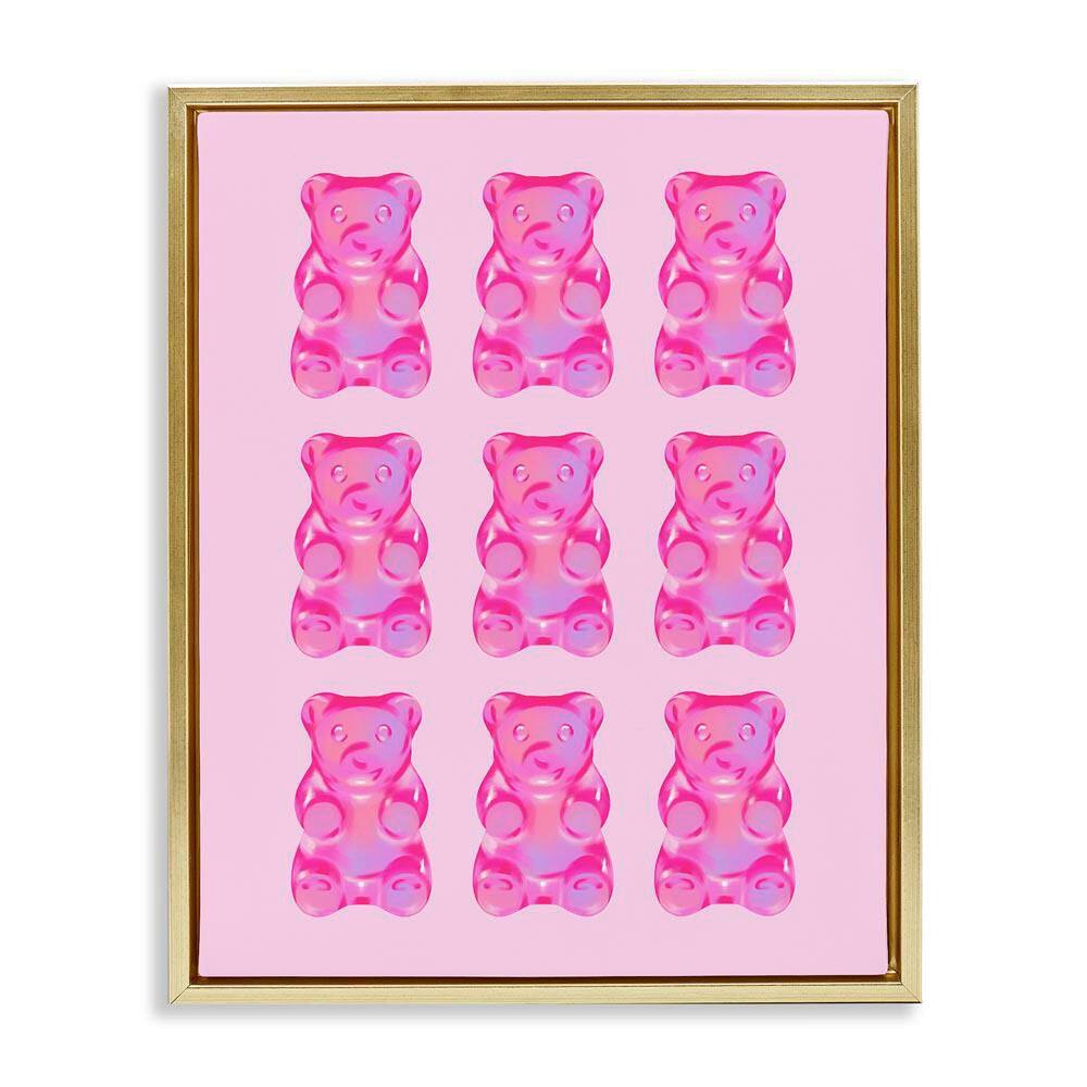 Pink Candy Bears by House of Lulu Gold Floater Frame Food Graphic Art Print 31 in. x 25 in. price history on PriceWatchPro