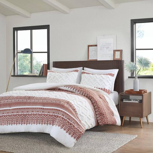 Ink+Ivy King/CalKing 3pc Mila shops Cotton Comforter Set with Chenille Tufting