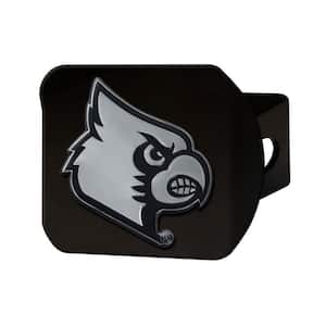 NCAA University of Louisville Class III Black Hitch Cover with Chrome Emblem