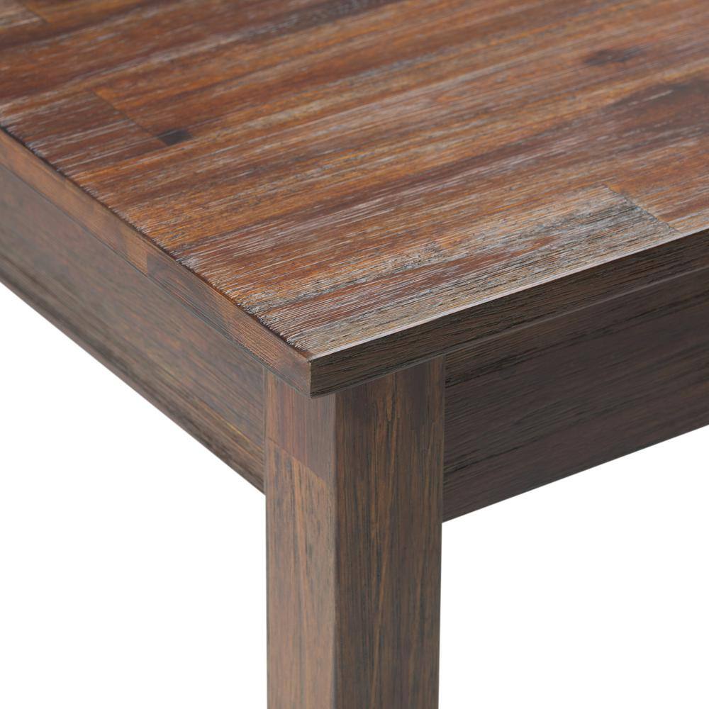 Monroe Distressed Charcoal Brown Solid Acacia Desk with USB & Power Outlet