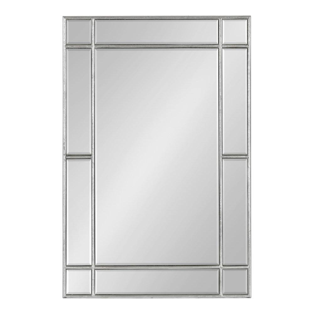 Silver Rectangular Wood Vanity Wall Mirror 20 x 30