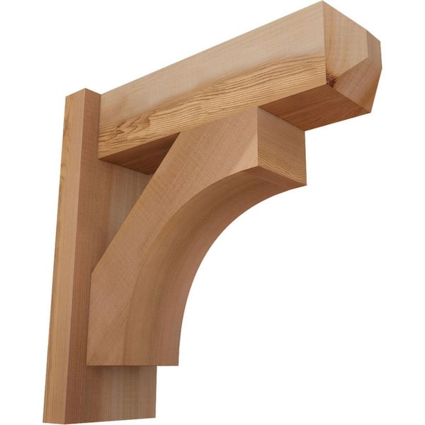 Ekena Millwork 6 in. x 16 in. x 16 in. Western Red Cedar Westlake Craftsman Smooth Outlooker