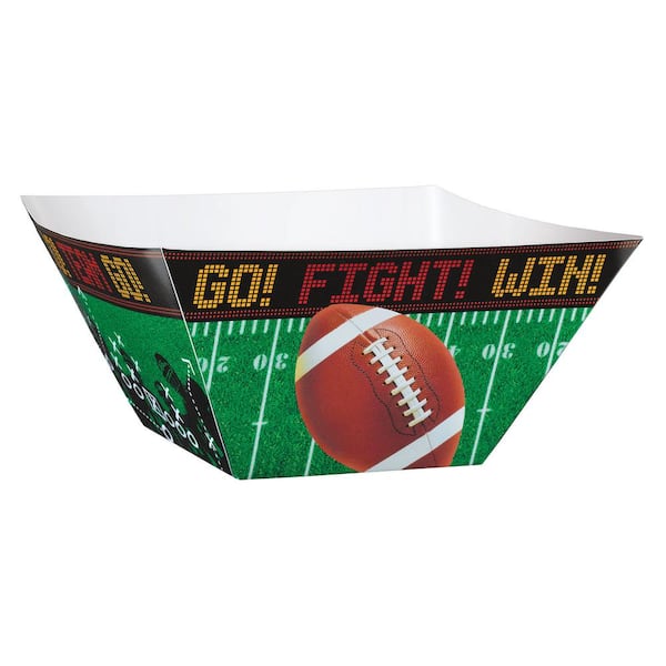 Amscan 10.5 in. x 5 in. Football Field Paper Snack Bowls 376775 The Home Depot