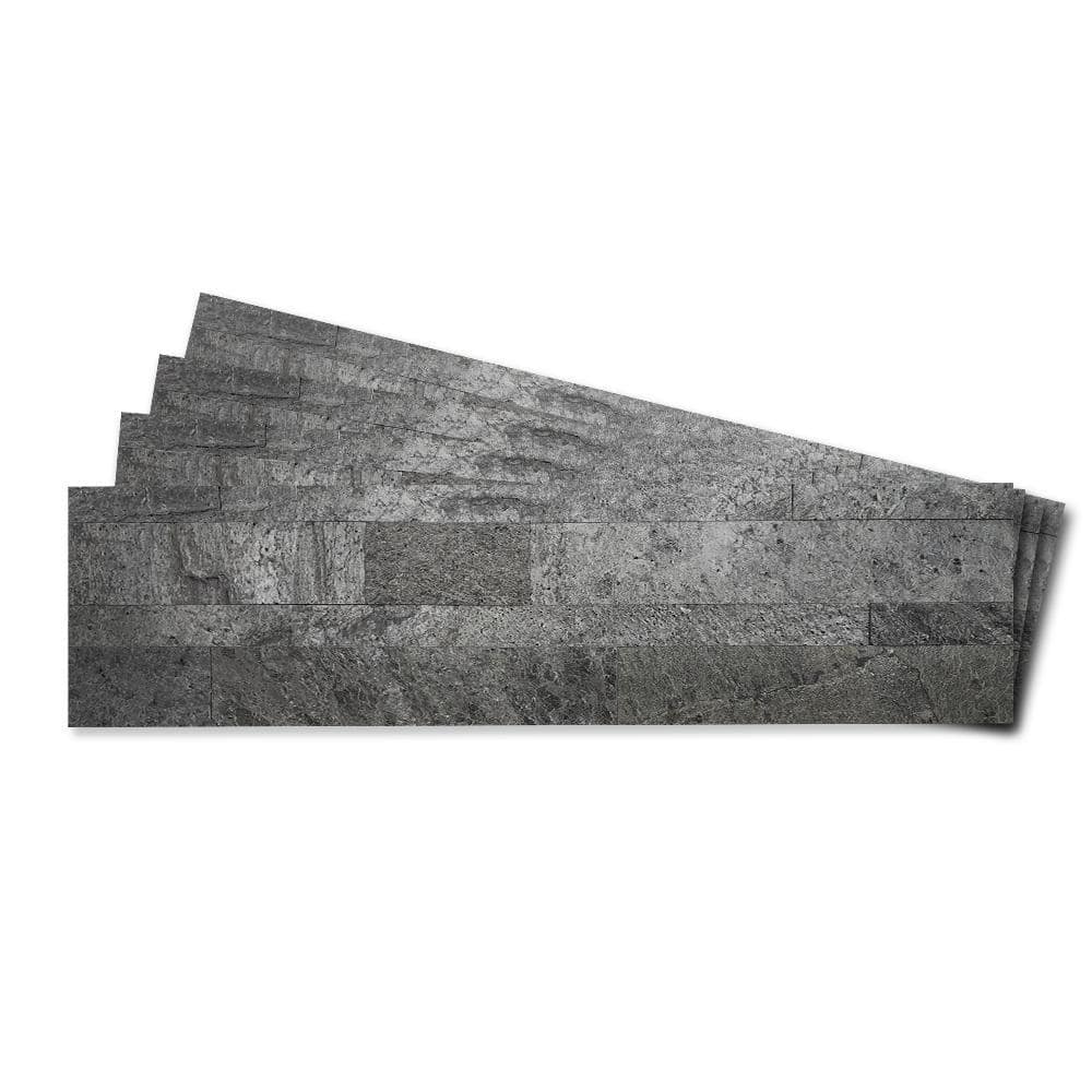 Tic Tac Tiles 12-Sheets Oyster Gray 24 in. x 6 in. Peel, Stick