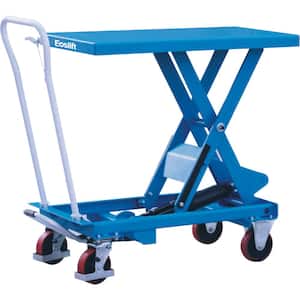 Industrial Grade TA30 Manual Scissor Lift Table Cart 660 lbs. Capacity, Table Size 19.7 in. x 32.6 in. Swivel Casters