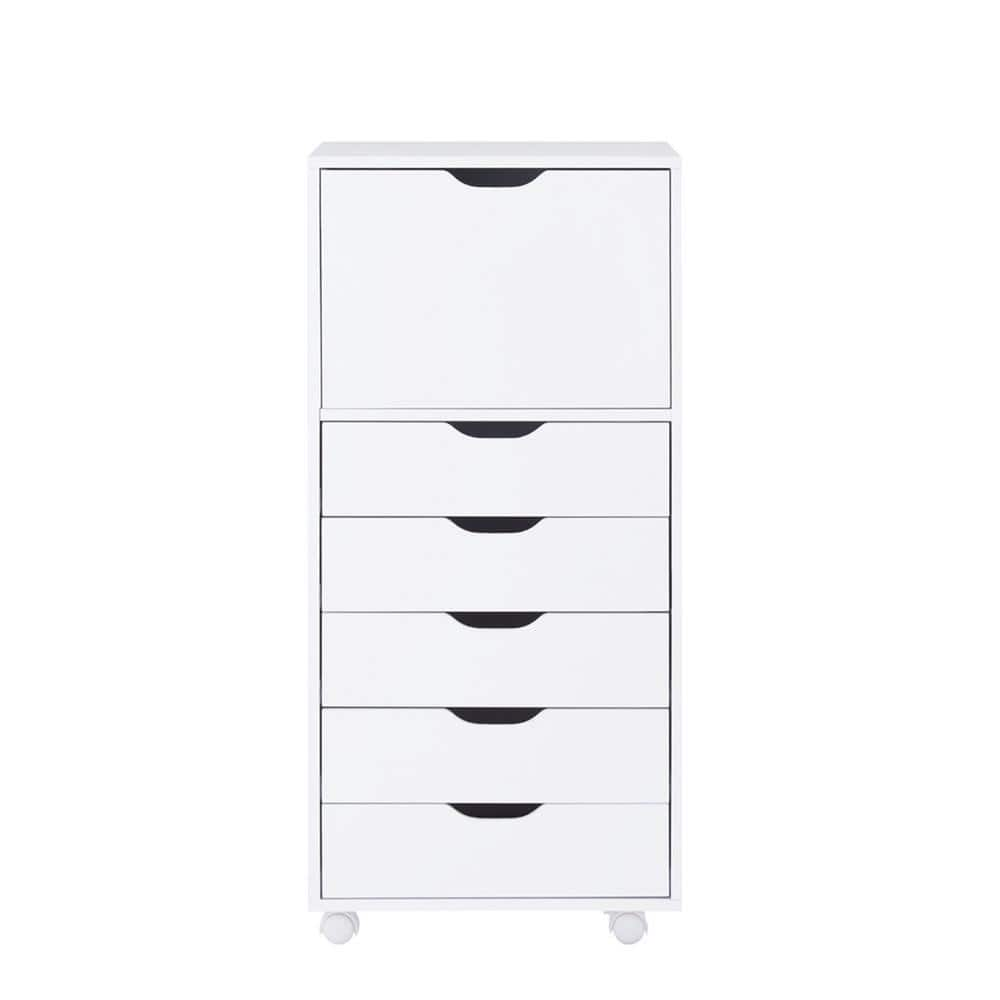 MAYKOOSH White, 5-Drawer with Shelf, Office File Cabinets Wooden File  Cabinets for Home Office Lateral File Cabinet 11701MK - The Home Depot