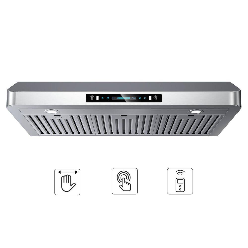 30 in. 900 CFM Ducted Under Cabinet Range Hood in Stainless Steel w/ Top/Rear Vent, Quiet Operation and Gesture Control price history on PriceWatchPro