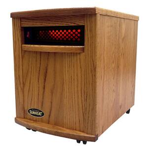 Original Sunheat 5-Year Warranty Electric Infrared Heater in Nebraska Oak Color