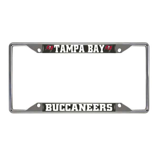 FANMATS NFL - Tampa Bay Buccaneers Chromed Stainless Steel License Plate Frame