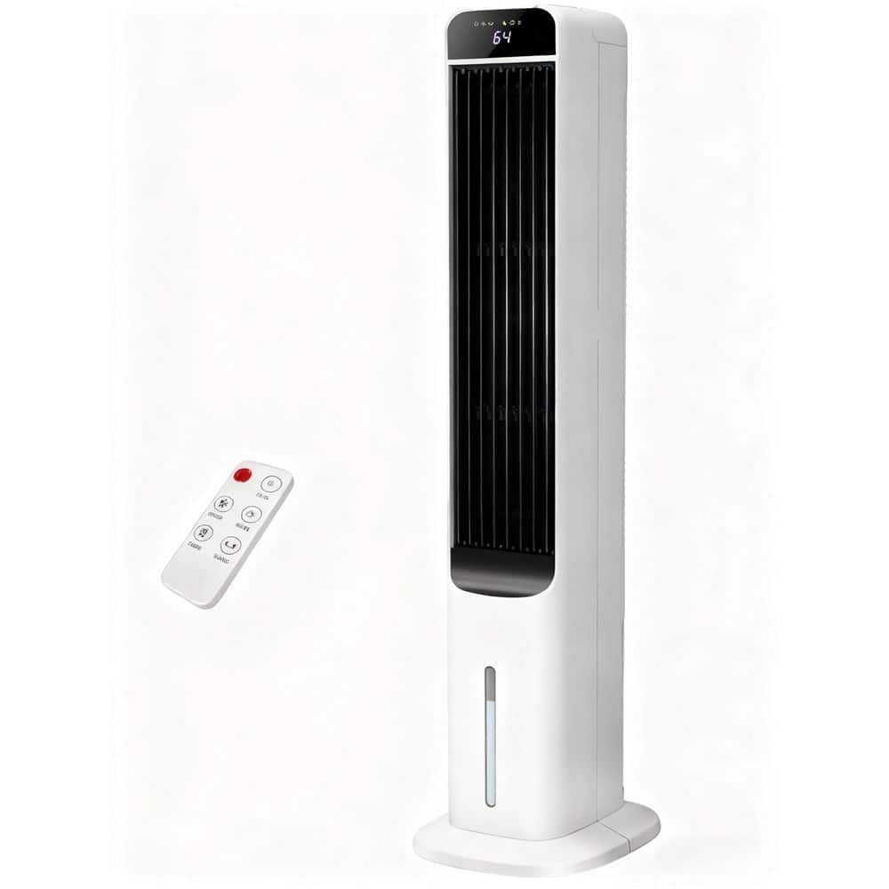 41 in. 3 Speeds Tower Fan-Portable Evaporative Air Cooler in white with 4 Ice Packs/Remote, Oscillation/3 Modes/Timer price history on PriceWatchPro