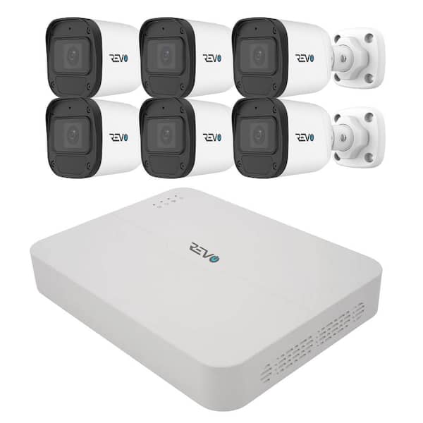 ULTRA BLUE SERIES 4K 8 Channel Wired PoE NVR Smart Security Camera System with 2TB HDD & 6 x 5 Megapixel Bullet Cameras