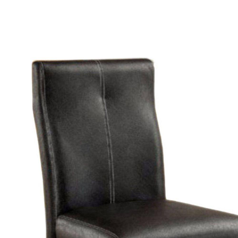Eccentric Angle Black Leatherette Counter Height Chair, Set of 2