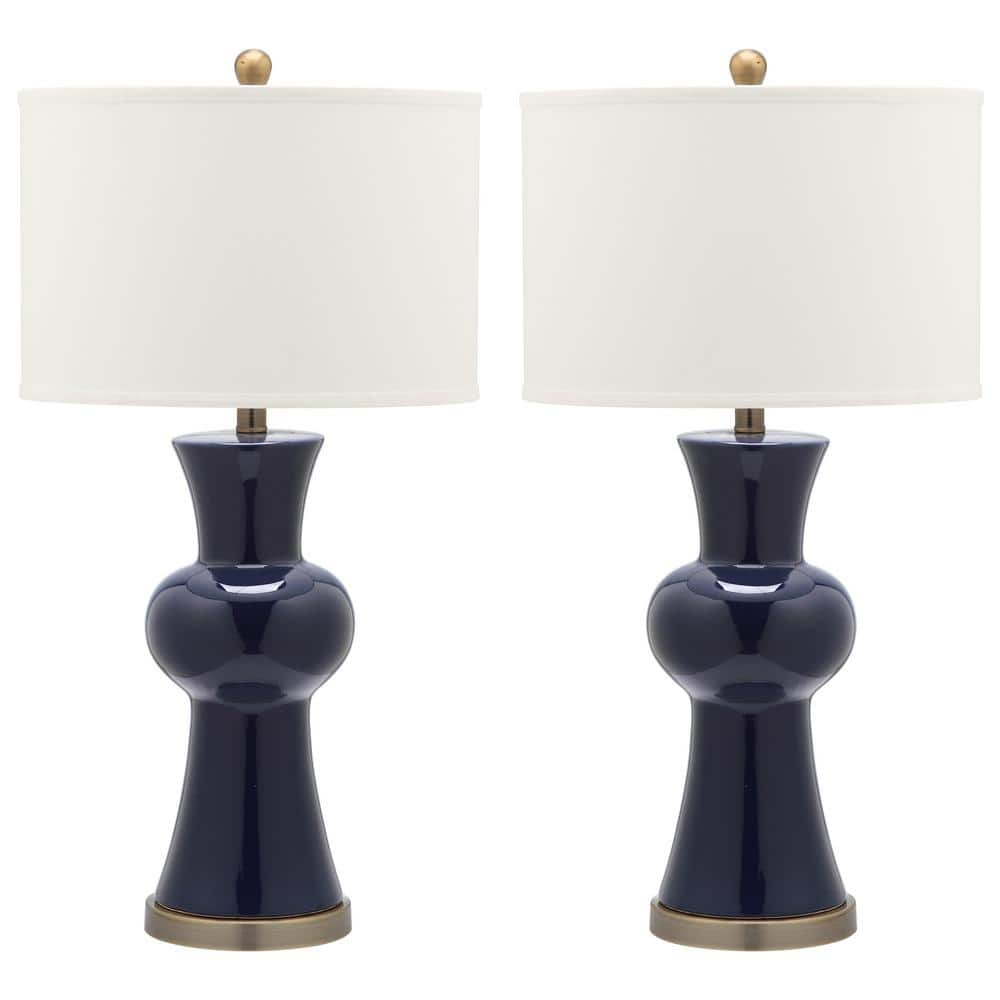 small navy blue table lamp