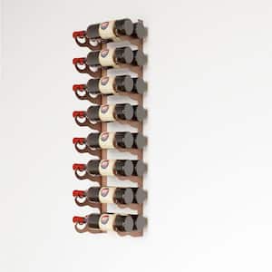 Eagle Edition 16 Bottle Wall Mounted Wine Rack (Double Row) - Brown