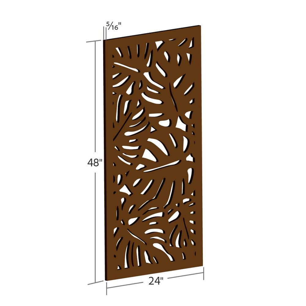 Tropics Espresso Recycled Polymer Decorative Privacy Screen Panel