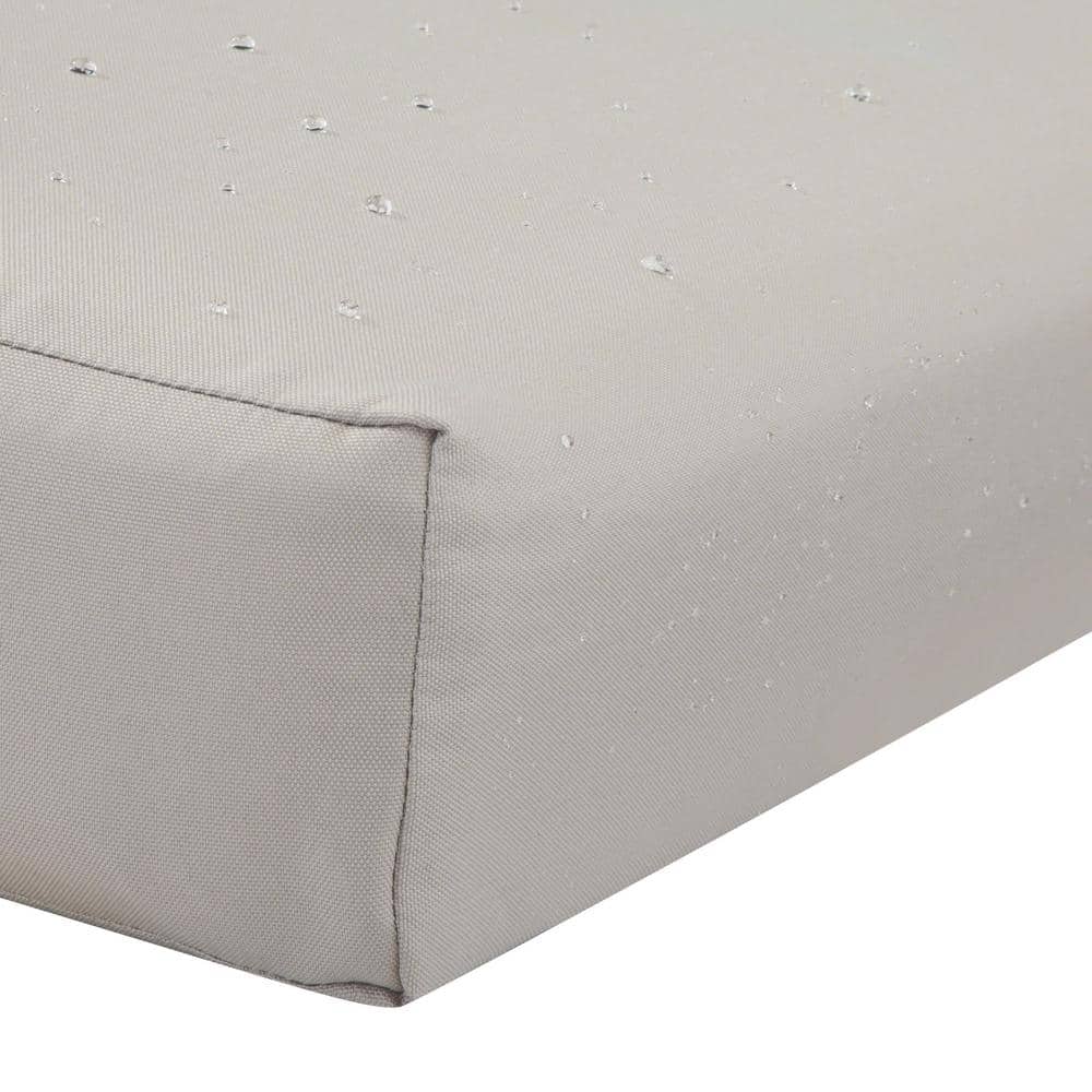 Ravenna Luxe Mushroom Beige Outdoor Loveseat Cushion