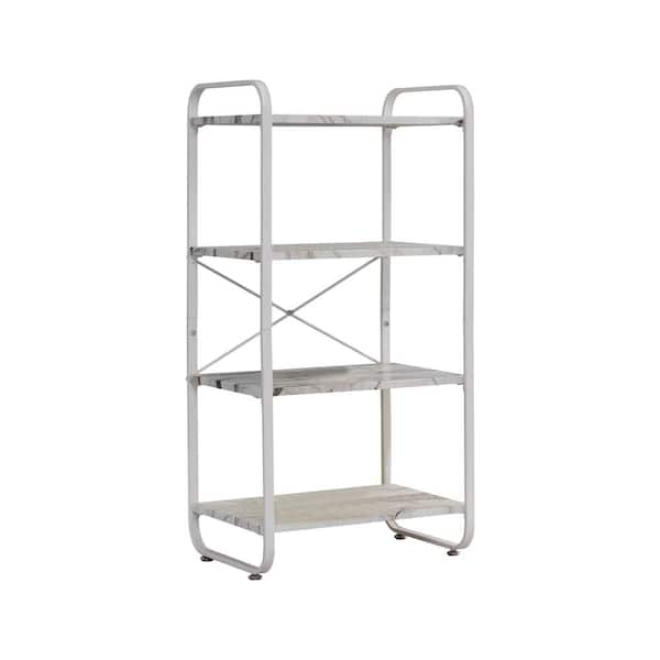 Signature Home SignatureHome Withe Finish Metal Material 4-Tier Baker's Rack Shelves Top Finish Marble Dimensions: 19"W x 13"L x 32"H