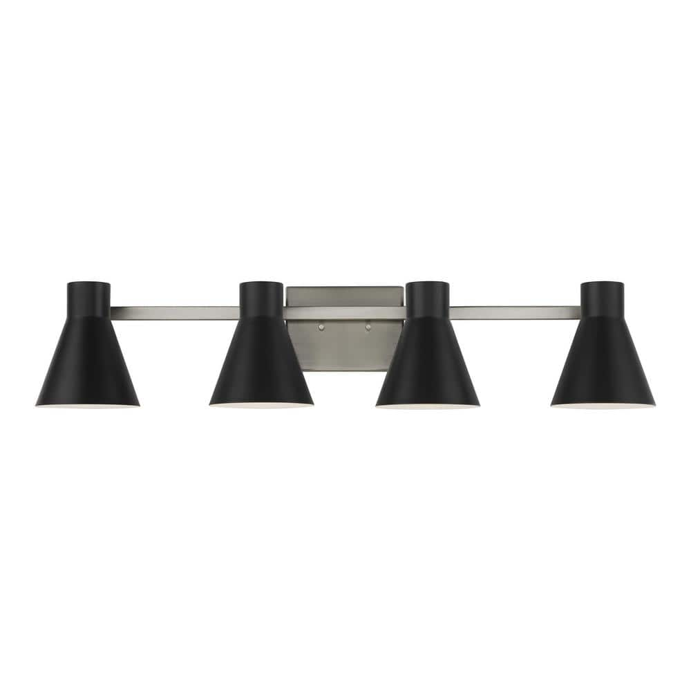 Generation Lighting 4441304 Towner 4 Light 35  Wide Bathroom Vanity Light - Black