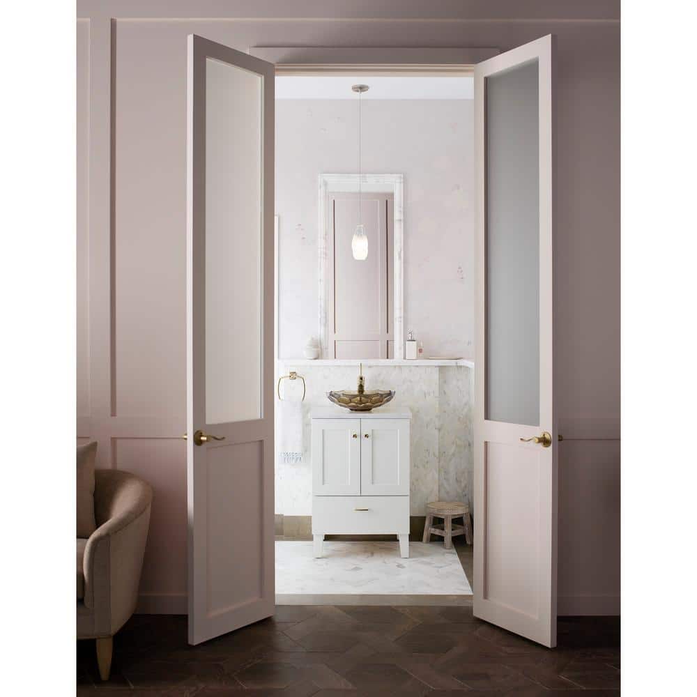 Poplin Linen White 24" Single Freestanding Bathroom Vanity