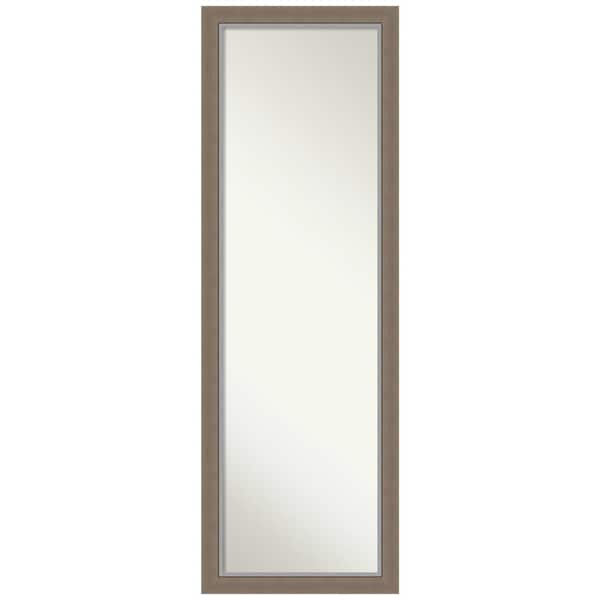 Hollow Modern Walnut Wall Mirror with Shelf and Hooks