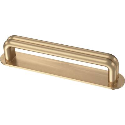 Urbane Wire 3-3/4 in. (96 mm) Champagne Bronze Drawer Pull with Backplate